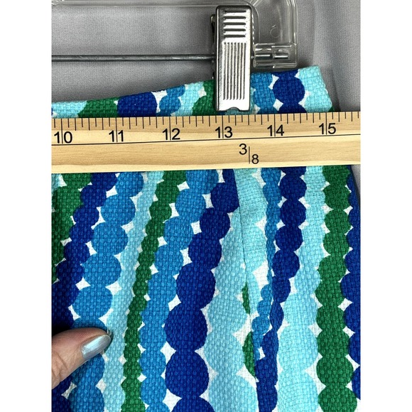 Talbots Blue-Green polka dot wavy pencil skirt, size 6P - Picture 8 of 9